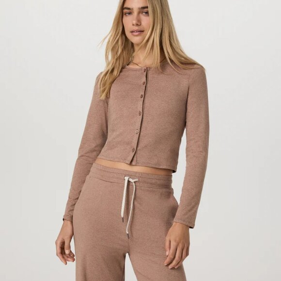 Vuori Halo Cardigan Women’s XL – Nutmeg Heather DreamKnit Ultra Soft Athleisure - Picture 1 of 10